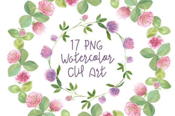 17 Watercolor Clover Clip Art for Creative Projects