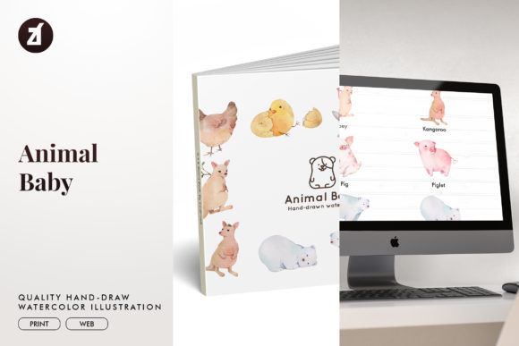 Animal Baby Watercolor Illustration Review