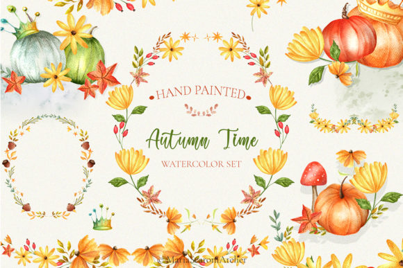 Autumn Time - Watercolor Set