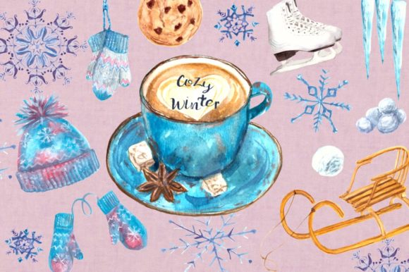 Cozy Winter Watercolor Clip Art Set Review for Real Projects