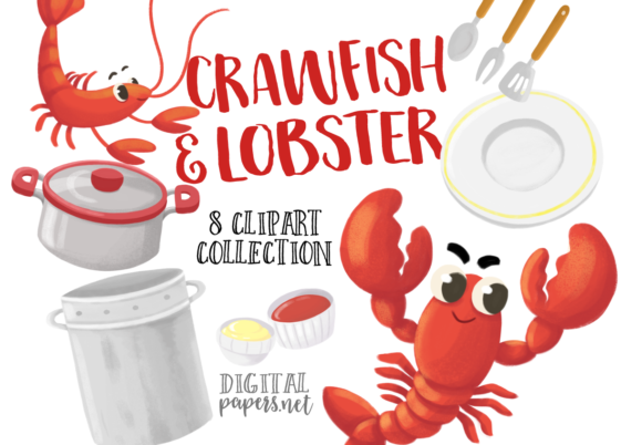 Crawfish Lobster Watercolor: A Versatile Illustration for Creative Projects
