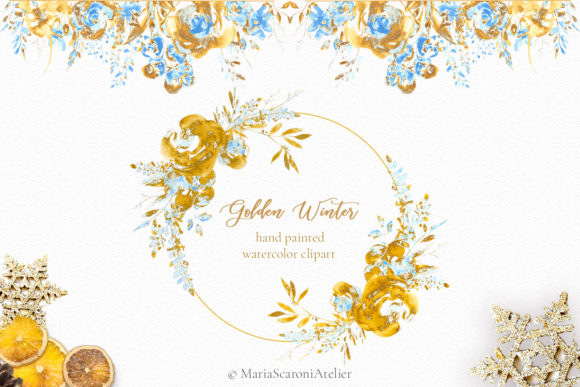 Golden Winter Watercolor Clipart: A Designer's Honest Review for Handmade Creations