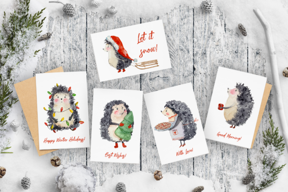 Hedgehog Winter - A Versatile Illustration for Local Business Branding
