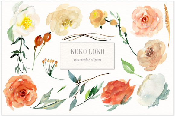 Koko Loko Watercolor Clipart for Creative Design Projects