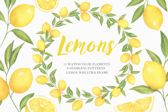 Lemon Watercolor Collection