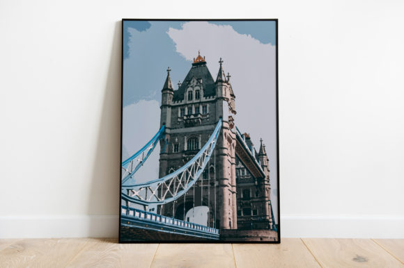 London Bridge Watercolor Illustration for Real Crafting Projects