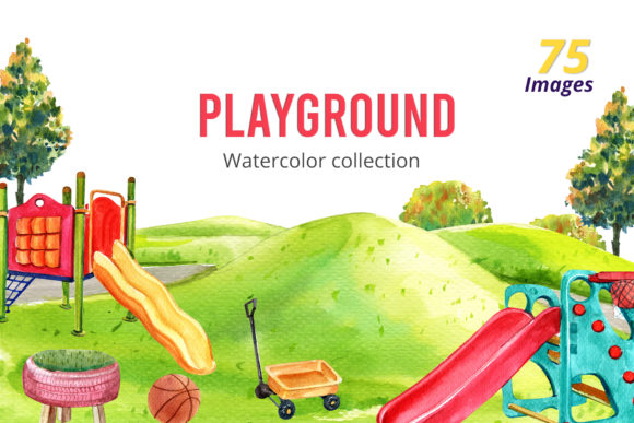 Playground Watercolor Collection: A Versatile Illustrations Set for Creative Marketers