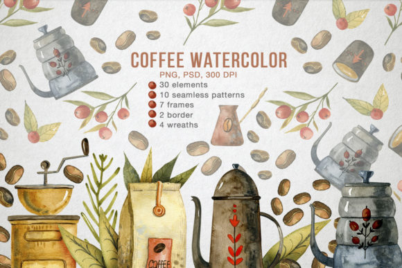 Watercolor Coffee Illustrations: A Design Review for Real Projects
