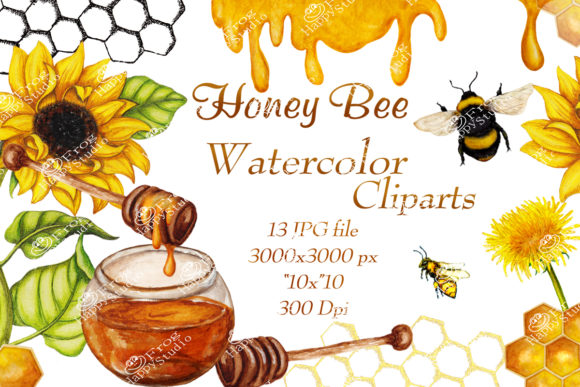 Watercolor Pack of Honey Clipart: A Designer’s Practical Review