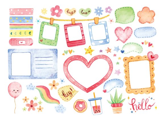 Watercolor Photo Frame Vector: A Versatile Illustration for Handmade Creations