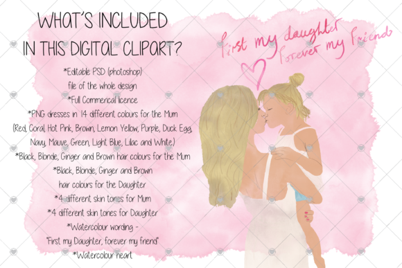 Watercolour Family Illustrations for Digital Sellers